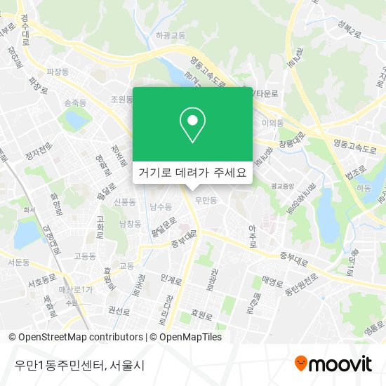 우만1동주민센터 지도