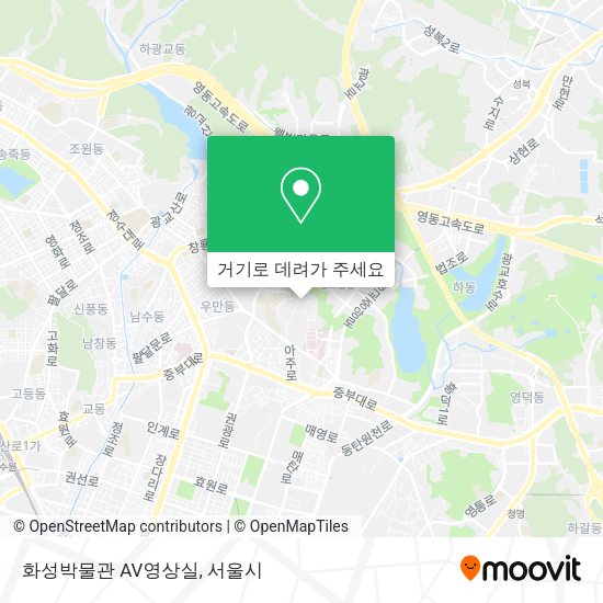 화성박물관 AV영상실 지도