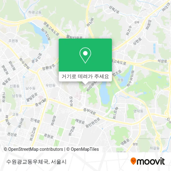 수원광교동우체국 지도