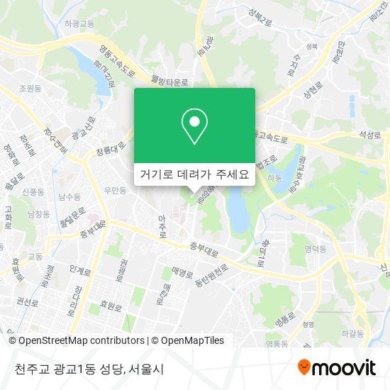 천주교 광교1동 성당 지도