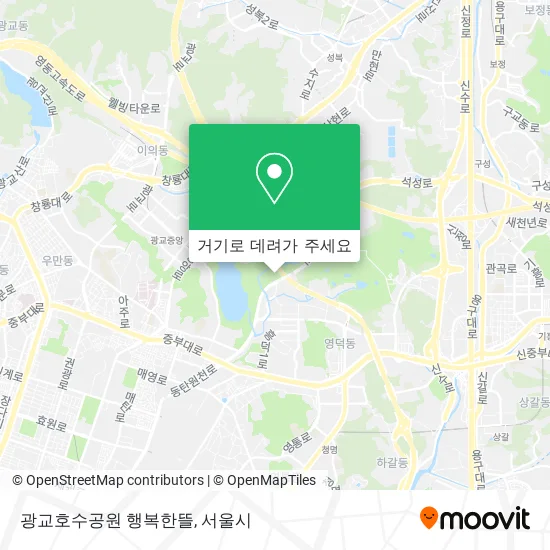광교호수공원 행복한뜰 지도