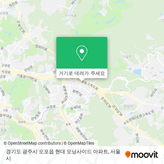 경기도 광주시 오포읍 현대 모닝사이드 아파트 지도