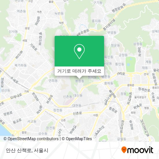 안산 산책로 지도