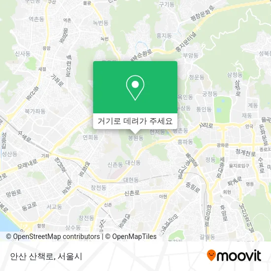 안산 산책로 지도