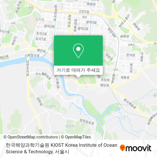 한국해양과학기술원 KIOST Korea Institute of Ocean Science &  Technology 지도