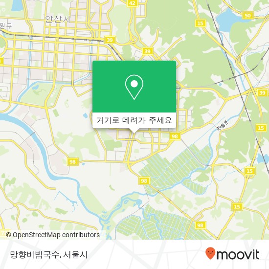망향비빔국수 지도