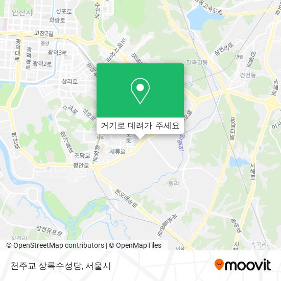 천주교 상록수성당 지도