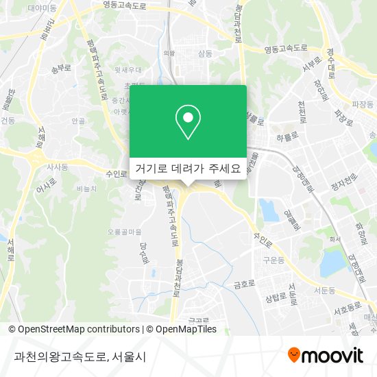과천의왕고속도로 지도