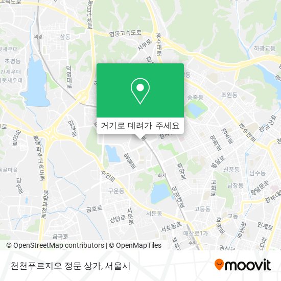 천천푸르지오 정문 상가 지도