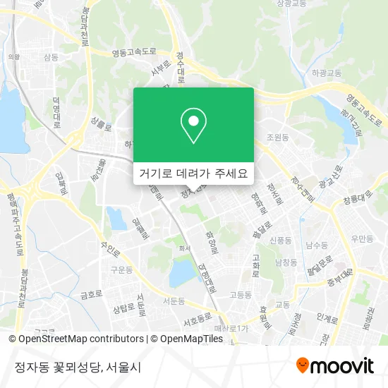 정자동 꽃뫼성당 지도