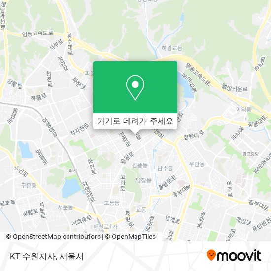 KT 수원지사 지도