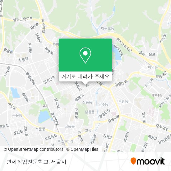 연세직업전문학교 지도