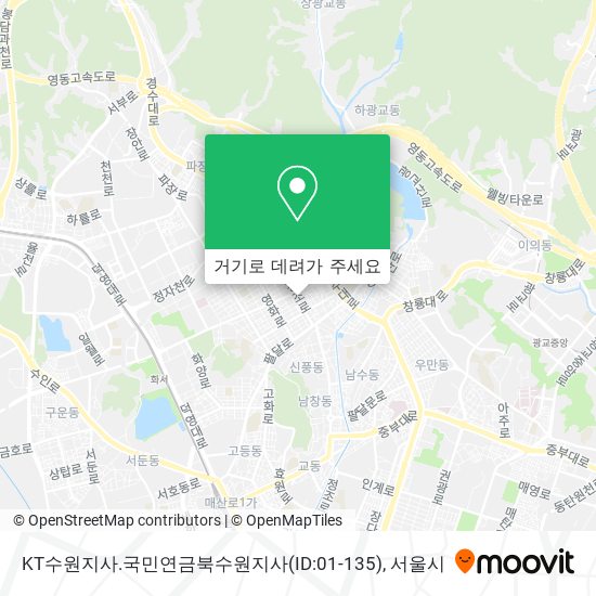 KT수원지사.국민연금북수원지사(ID:01-135) 지도