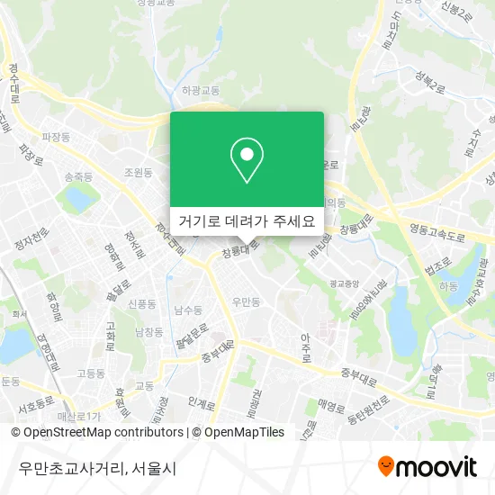 우만초교사거리 지도