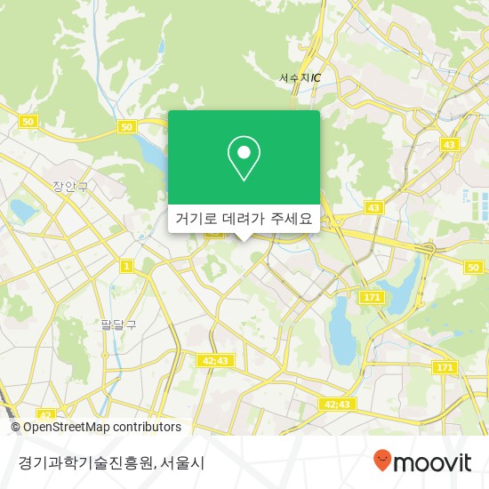 경기과학기술진흥원 지도