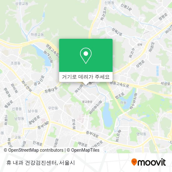 휴 내과 건강검진센터 지도