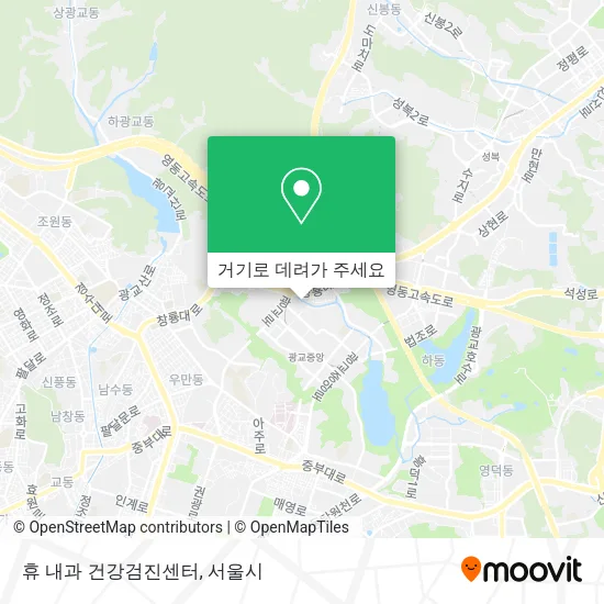 휴 내과 건강검진센터 지도