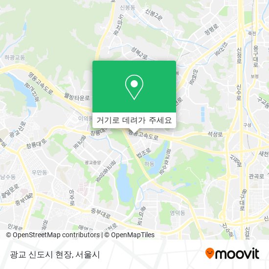 광교 신도시 현장 지도