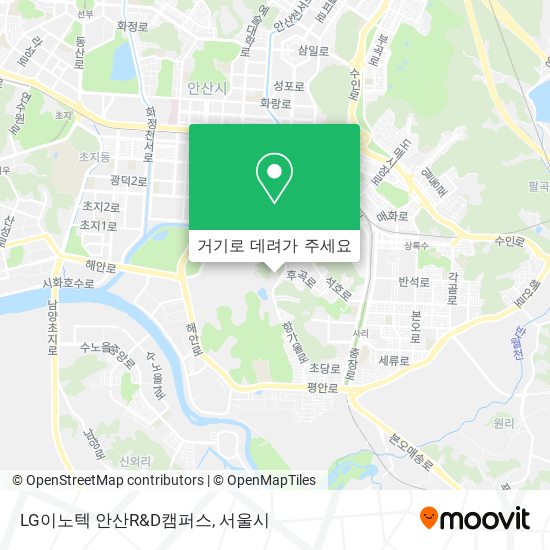 LG이노텍 안산R&D캠퍼스 지도