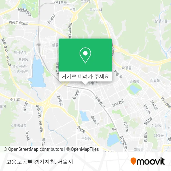 고용노동부 경기지청 지도