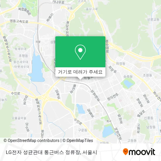 LG전자 성균관대 통근버스 정류장 지도