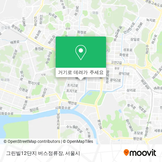 그린빌12단지 버스정류장 지도