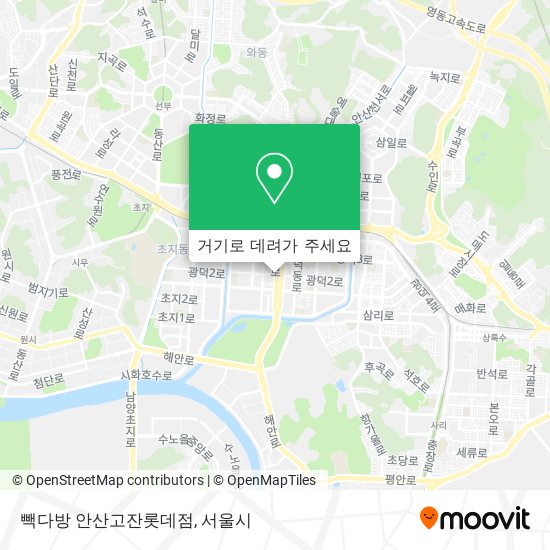 빽다방 안산고잔롯데점 지도