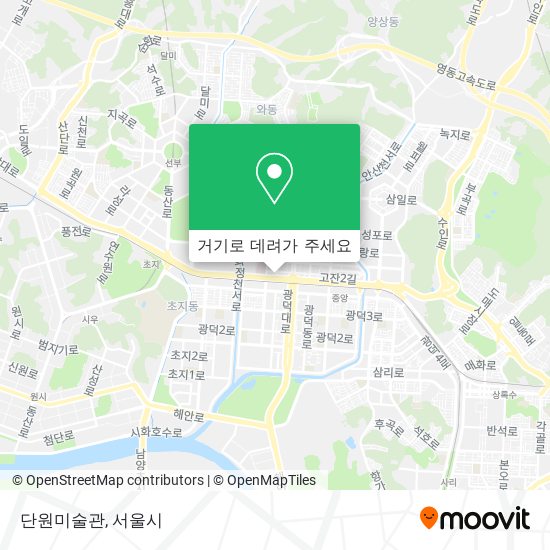 단원미술관 지도