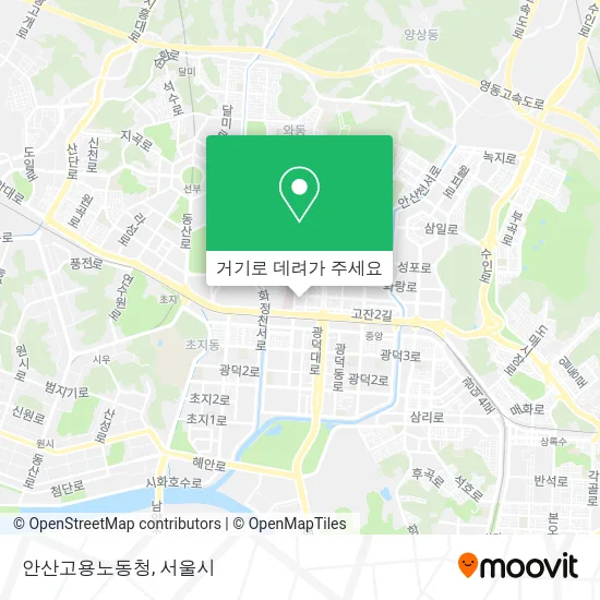 안산고용노동청 지도