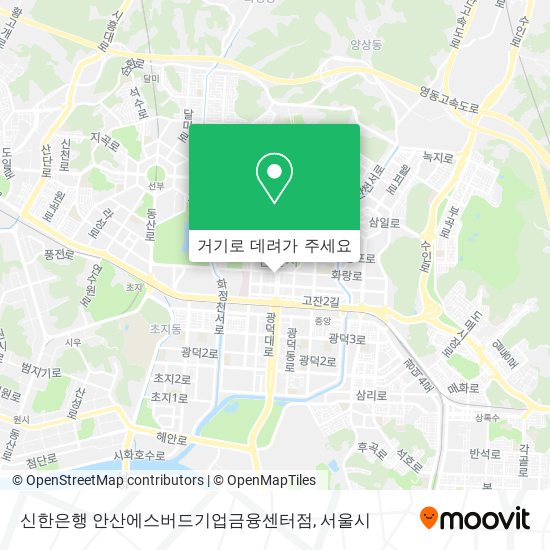 신한은행 안산에스버드기업금융센터점 지도