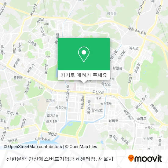 신한은행 안산에스버드기업금융센터점 지도
