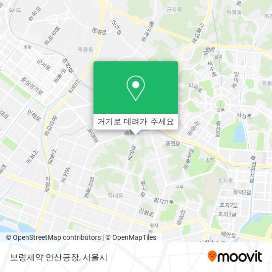 보령제약 안산공장 지도