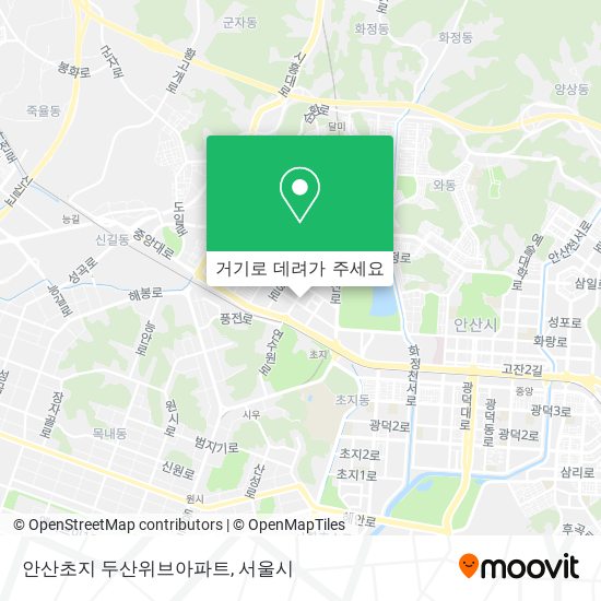 안산초지 두산위브아파트 지도