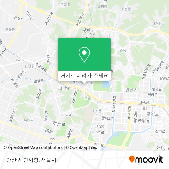 안산 시민시장 지도