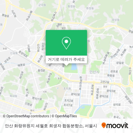 안산 화랑유원지 세월호 희생자 합동분향소 지도