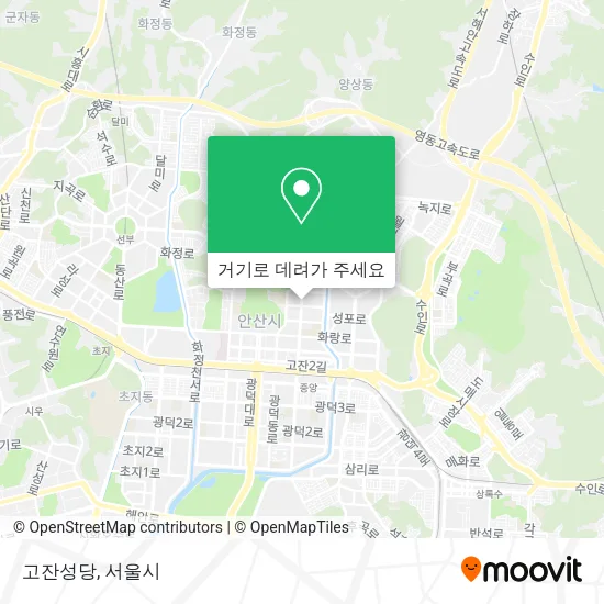 고잔성당 지도