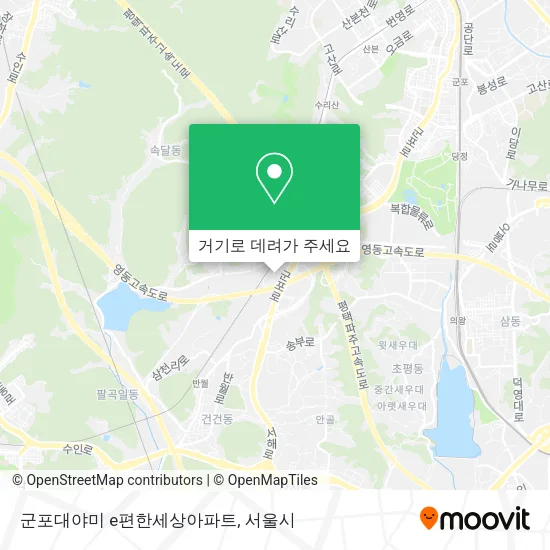 군포대야미 e편한세상아파트 지도
