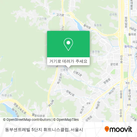 동부센트레빌 5단지 휘트니스클럽 지도