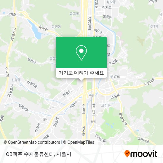OB맥주 수지물류센터 지도