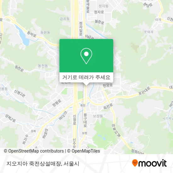 지오지아 죽전상설매장 지도