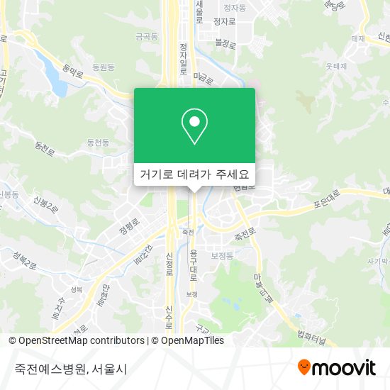 죽전예스병원 지도