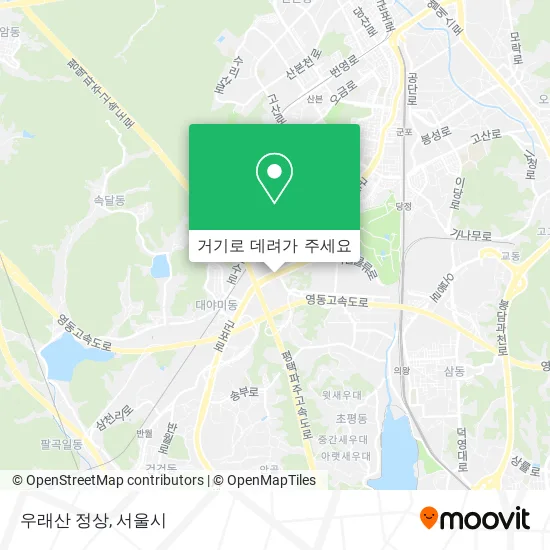 우래산 정상 지도