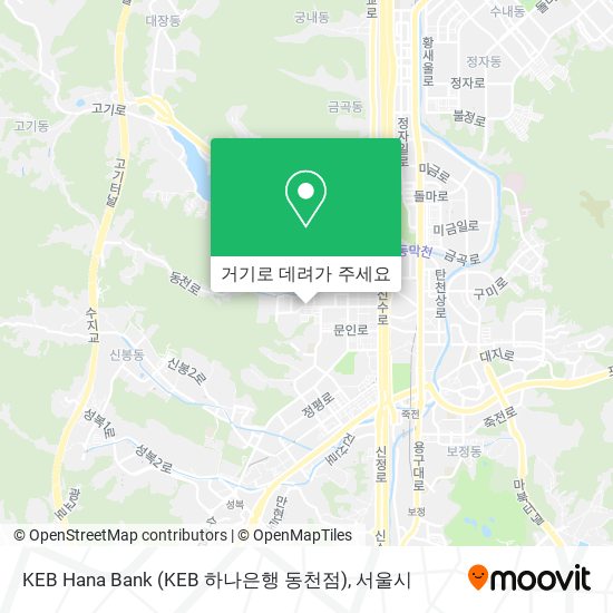 KEB Hana Bank (KEB 하나은행 동천점) 지도