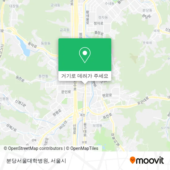 분당서울대학병원 지도