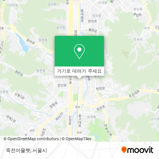 죽전아울렛 지도