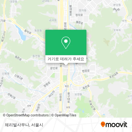 체리빌사우나 지도