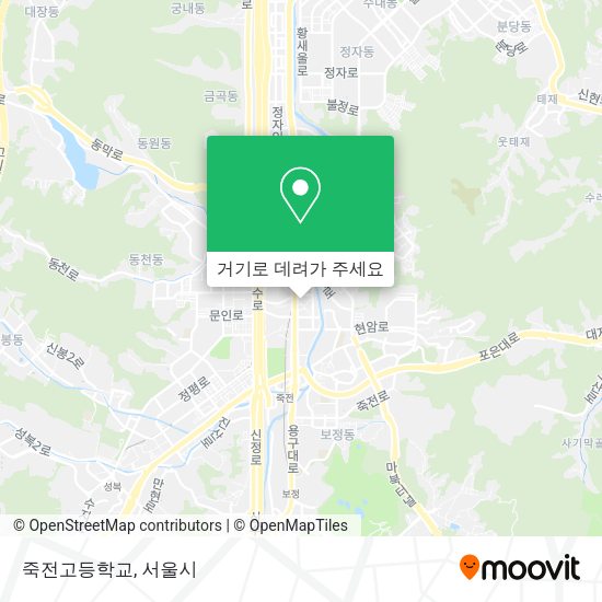 죽전고등학교 지도