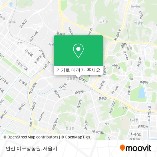 안산 야구장농원 지도