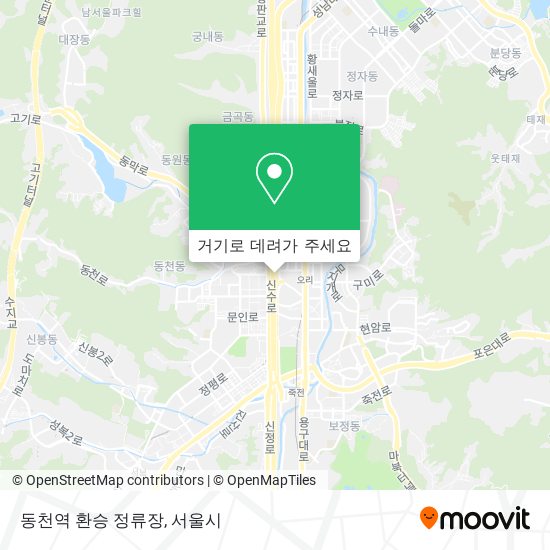 동천역 환승 정류장 지도