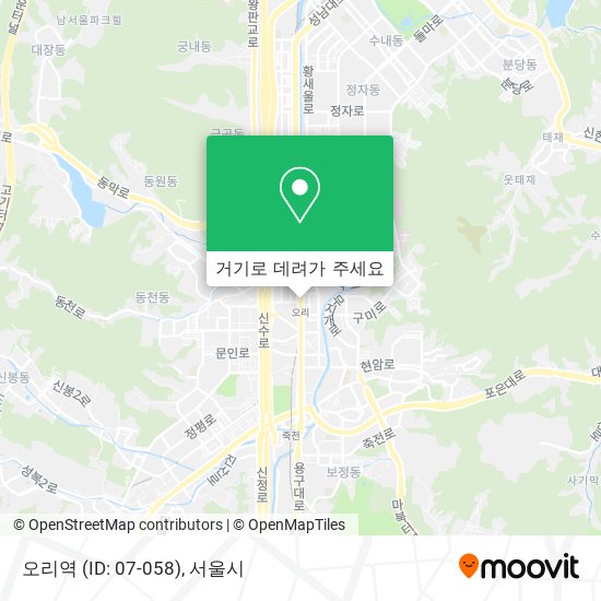 오리역 (ID: 07-058) 지도
